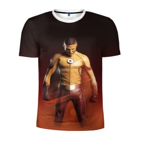 Мужская футболка 3D спортивная с принтом Wally West , 100% полиэстер с улучшенными характеристиками | приталенный силуэт, круглая горловина, широкие плечи, сужается к линии бедра | Тематика изображения на принте: kid flash | the flash | vdzabma | wally west | кид флэш | уолли уэст | флэш