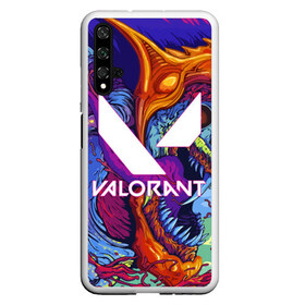 Чехол для Honor 20 с принтом VALORANT , Силикон | Область печати: задняя сторона чехла, без боковых панелей | beast | cs go | hyper beast | league of legends | legends of runeterra | lol | overwatch | riot | riot games | valorant | валорант | зверь | кс го | лига легенд | лол