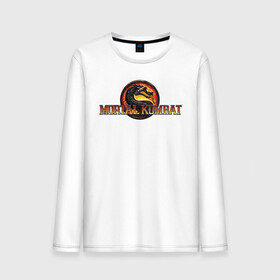 Мужской лонгслив хлопок с принтом Mortal Kombat , 100% хлопок |  | logo | mortal kombat | vdkarsve | логотип | мк 9 | мортал комбат