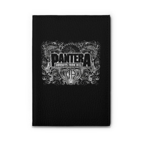 Обложка для автодокументов с принтом PANTERA. , натуральная кожа |  размер 19,9*13 см; внутри 4 больших “конверта” для документов и один маленький отдел — туда идеально встанут права | Тематика изображения на принте: pantera | американская метал группа | грув метал | группа | музыка | пантера | рок | рок группа