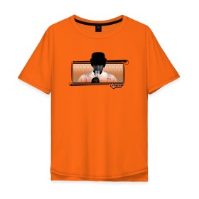 Мужская футболка хлопок Oversize с принтом Заводной апельсин , 100% хлопок | свободный крой, круглый ворот, “спинка” длиннее передней части | Тематика изображения на принте: 