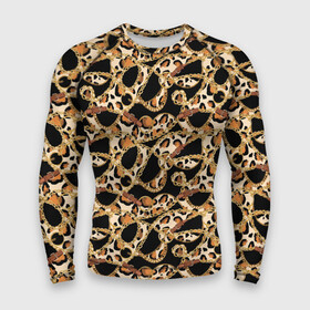 Мужской рашгард 3D с принтом Леопардовая текстура ,  |  | texture | versace | абстракт | абстракция | версаче | классика | линии | паттерн | полосы | стиль | строгий | текстура | узоры