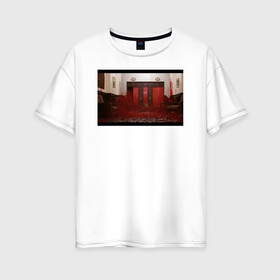 Женская футболка хлопок Oversize с принтом The Shining Frame , 100% хлопок | свободный крой, круглый ворот, спущенный рукав, длина до линии бедер
 | the shining | vdosadir | сияние | стэнли кубрик