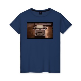 Женская футболка хлопок с принтом The Shining Typewriter Frame , 100% хлопок | прямой крой, круглый вырез горловины, длина до линии бедер, слегка спущенное плечо | the shining | vdosadir | сияние | стэнли кубрик