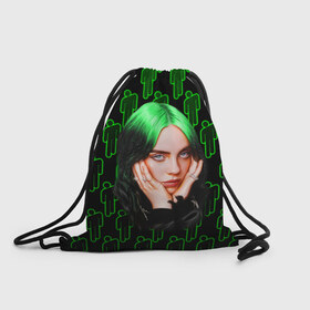 Рюкзак-мешок 3D с принтом BILLIE EILISH , 100% полиэстер | плотность ткани — 200 г/м2, размер — 35 х 45 см; лямки — толстые шнурки, застежка на шнуровке, без карманов и подкладки | bad | bill | billie | eil | eili | eilish | guy | music | ocean | айлиш | айлишь | беляш | бил | билли | девочке | девушке | женщине | мальчику | мужчине | музыка | музыкант | парню | певица | эйл | эйли | эйлиш | эйлишь