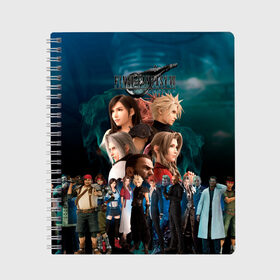 Тетрадь с принтом Final Fantasy VII Remake , 100% бумага | 48 листов, плотность листов — 60 г/м2, плотность картонной обложки — 250 г/м2. Листы скреплены сбоку удобной пружинной спиралью. Уголки страниц и обложки скругленные. Цвет линий — светло-серый
 | баррет уоллес | мидгар. шинра. лавина. клауд страйф | солдат | тифа