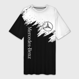 Платье-футболка 3D с принтом MERCEDES BENZ AMG | МЕРСЕДЕС ,  |  | amg | auto | brabus | mercedes | sport | авто | автомобиль | автомобильные | амг | брабус | бренд | марка | машины | мерседес | спорт