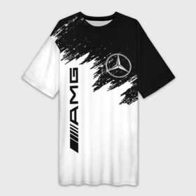 Платье-футболка 3D с принтом MERCEDES BENZ AMG ,  |  | amg | auto | brabus | mercedes | sport | авто | автомобиль | автомобильные | амг | брабус | бренд | марка | машины | мерседес | спорт