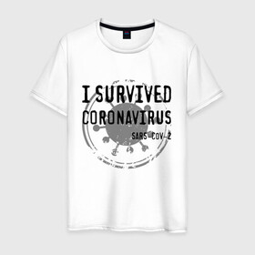 Мужская футболка хлопок с принтом I SURVIVED CORONAVIRUS , 100% хлопок | прямой крой, круглый вырез горловины, длина до линии бедер, слегка спущенное плечо. | Тематика изображения на принте: coronavirus | covid | covid 19 | covid19 | epidemic | ncov | pandemic | quarantine | survived | вирус | карантин | корона | коронавирус | пандемия | пережил | пережила | пересидел | пересидела | эпидемия