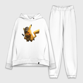 Женский костюм хлопок Oversize с принтом Пушистик Пикачу ,  |  | pikachu | pokemon | аниме | зверек | мультик | мультфильм | пика | пикачу | покемон | покемоны