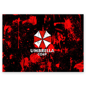 Поздравительная открытка с принтом UMBRELLA , 100% бумага | плотность бумаги 280 г/м2, матовая, на обратной стороне линовка и место для марки
 | Тематика изображения на принте: biohazard | blood | coronavirus | evil | monster | resident evil | umbrella | virus | абстракция | амбрелла | вирус | игра | коронавирус | кровь | логотип | монстр | опасность | пандемия
