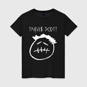 Женская футболка хлопок с принтом TRAVIS SCOTT , 100% хлопок | прямой крой, круглый вырез горловины, длина до линии бедер, слегка спущенное плечо | epic games | fortnite | fortnite 2 сезон | travis scott | трэвис скотт. | фортнайт | фортнайт скины