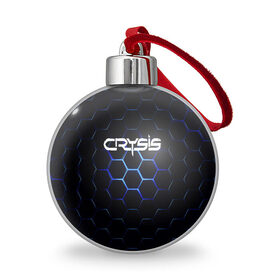 Ёлочный шар с принтом CRYSIS , Пластик | Диаметр: 77 мм | action | crysis | cryteck | броня | кризис | шутер