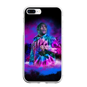 Чехол для iPhone 7Plus/8 Plus матовый с принтом TRAVIS SCOTT , Силикон | Область печати: задняя сторона чехла, без боковых панелей | america | astroworld | cactus jack | rap | travis scott | usa | wish you were here | америка | зарубежный реп | кактус джек | реп | сша | трэвис скотт