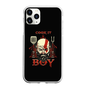 Чехол для iPhone 11 Pro Max матовый с принтом God of War Cook it Boy , Силикон |  | atreus | god of war | god of war 4 | gow | kratos | ps4 | атрей | бог войны | гов | зы4 | кратос | левиафан | мальчик | мимир | мировой змей | пиратs | руны | эксклюзив