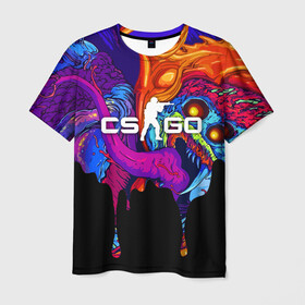 Мужская футболка 3D с принтом CS GO HYPER BEAST , 100% полиэфир | прямой крой, круглый вырез горловины, длина до линии бедер | cs go | cs going | кс го | кс го кейс | кс го скин | скачивать кс. | скины cs go