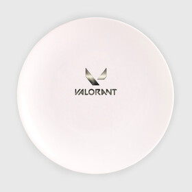 Тарелка 3D с принтом Valorant Серебренный лого , фарфор | диаметр - 210 мм
диаметр для нанесения принта - 120 мм | brimstone | coba | csgo | cypher | jett | phoenix | riot games | sage | valorant | viper | валарант | валорант | кс