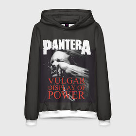 Мужская толстовка 3D с принтом PANTERA VULGAR OF POWER , 100% полиэстер | двухслойный капюшон со шнурком для регулировки, мягкие манжеты на рукавах и по низу толстовки, спереди карман-кенгуру с мягким внутренним слоем. | Тематика изображения на принте: pantera vulgar display of power | rock | вульгарный альбом | музыка | пантера | рок группа