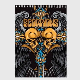 Скетчбук с принтом Scorpions , 100% бумага
 | 48 листов, плотность листов — 100 г/м2, плотность картонной обложки — 250 г/м2. Листы скреплены сверху удобной пружинной спиралью | Тематика изображения на принте: klaus meine | live in munich | return to forever | rock music | scorpions | you like | клаус майне | маттиас ябс | рудольф шенкер | скорпионз