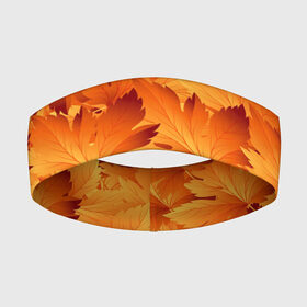 Повязка на голову 3D с принтом клен ,  |  | autumn | leaves | maple | patterns | клен | листья | осень | узоры