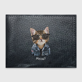 Обложка для студенческого билета с принтом Кот в очках , натуральная кожа | Размер: 11*8 см; Печать на всей внешней стороне | cat | в очках | кот | кот рокер | котик | котяра | кошка | крутой кот | милый | милый кот | рокер