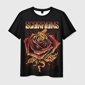 Мужская футболка 3D с принтом Scorpions , 100% полиэфир | прямой крой, круглый вырез горловины, длина до линии бедер | klaus meine | live in munich | return to forever | rock music | scorpions | you like | клаус майне | маттиас ябс | рудольф шенкер | скорпионз