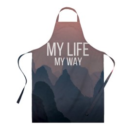 Фартук 3D с принтом My Life My Way , 100% полиэстер | общий размер — 65 х 85 см, ширина нагрудника — 26 см, горловина — 53 см, длина завязок — 54 см, общий обхват в поясе — 173 см. Принт на завязках и на горловине наносится с двух сторон, на основной части фартука — только с внешней стороны | my life | английский | горы | градиент | лес | мемы | мрак | мрачный | прикольные | пропасть | с надписями | серый | серьезные | со смыслом | страшный | тайга | темные | тьма | цитаты | черный