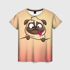 Женская футболка 3D с принтом Tasty , 100% полиэфир ( синтетическое хлопкоподобное полотно) | прямой крой, круглый вырез горловины, длина до линии бедер | животные | забавные | звери | смешные | собаки