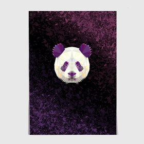 Постер с принтом Панда , 100% бумага
 | бумага, плотность 150 мг. Матовая, но за счет высокого коэффициента гладкости имеет небольшой блеск и дает на свету блики, но в отличии от глянцевой бумаги не покрыта лаком | animal | cute panda | mood | pandas | животное | милая пандочка | настроение | панда | панды
