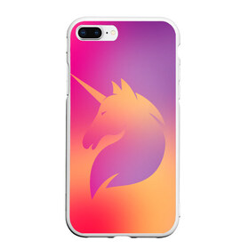 Чехол для iPhone 7Plus/8 Plus матовый с принтом Unicorn gradient , Силикон | Область печати: задняя сторона чехла, без боковых панелей | fairy | horse | unicorn | unikorn | градиент | единорог | конь | лошадь