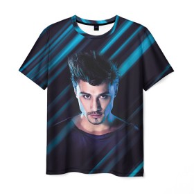 Мужская футболка 3D с принтом Билан Д. , 100% полиэфир | прямой крой, круглый вырез горловины, длина до линии бедер | bilan | music | билан | дима | дмитрий | музыка | музыкант | певец | попса