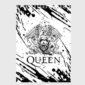 Скетчбук с принтом QUEEN , 100% бумага
 | 48 листов, плотность листов — 100 г/м2, плотность картонной обложки — 250 г/м2. Листы скреплены сверху удобной пружинной спиралью | queen | британская рок группа | квин | куин | кьюин | мистер робот | музыка | рами малек | рок | рок музыка | фредди меркьюри