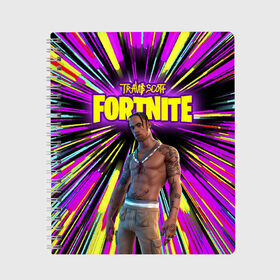 Тетрадь с принтом TRAVIS SCOTT+FORTNITE , 100% бумага | 48 листов, плотность листов — 60 г/м2, плотность картонной обложки — 250 г/м2. Листы скреплены сбоку удобной пружинной спиралью. Уголки страниц и обложки скругленные. Цвет линий — светло-серый
 | america | astro jack | astroworld | cactus jack | fortnite | fortnite 2 | fortnite х | rap | travis scott | usa | wish you were here | америка | астро джек | зарубежный реп | кактус джек | реп | сша | трэвис скотт | фортнайт | фортнайт 2