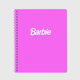 Тетрадь с принтом Barbie , 100% бумага | 48 листов, плотность листов — 60 г/м2, плотность картонной обложки — 250 г/м2. Листы скреплены сбоку удобной пружинной спиралью. Уголки страниц и обложки скругленные. Цвет линий — светло-серый
 | barbie | барби | кукла | кукла барби