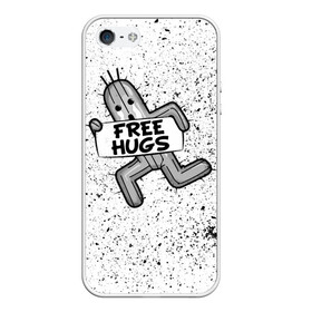 Чехол для iPhone 5/5S матовый с принтом FREE HUGS , Силикон | Область печати: задняя сторона чехла, без боковых панелей | 7 remake | aerith | fantasy | ff7 | final | ps4 | red | shinra | square enix | vii remake | vii ремейк | айрис | последняя | ред | фантазия | фф7 | шинра