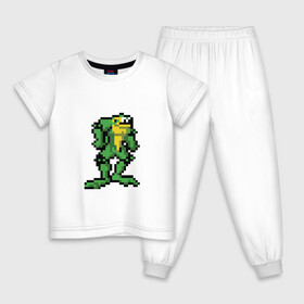 Детская пижама хлопок с принтом Battletoads , 100% хлопок |  брюки и футболка прямого кроя, без карманов, на брюках мягкая резинка на поясе и по низу штанин
 | battletoads | батлтоадс