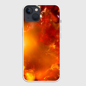 Чехол для iPhone 13 с принтом Солнечное облако ,  |  | звёзды | космос | огонь | оранжевый | супер новая | туманность