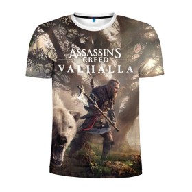 Мужская футболка 3D спортивная с принтом Assassin’s Creed Valhalla , 100% полиэстер с улучшенными характеристиками | приталенный силуэт, круглая горловина, широкие плечи, сужается к линии бедра | action | creed | eivor | rpg | ubisoft | valhalla | viking | vikings | англия | ассасин | ассасина | вальгалла | викинг | викинги | кредо | эйвор