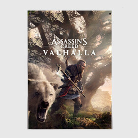 Постер с принтом Assassin’s Creed Valhalla , 100% бумага
 | бумага, плотность 150 мг. Матовая, но за счет высокого коэффициента гладкости имеет небольшой блеск и дает на свету блики, но в отличии от глянцевой бумаги не покрыта лаком | action | creed | eivor | rpg | ubisoft | valhalla | viking | vikings | англия | ассасин | ассасина | вальгалла | викинг | викинги | кредо | эйвор