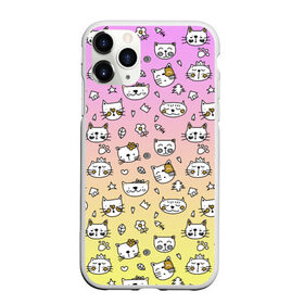 Чехол для iPhone 11 Pro Max матовый с принтом Котики , Силикон |  | animal | kids | pattern | дети | животные | иллюстрация | кот | котики | кошка | лето | малыши | паттерн | текстура