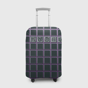Чехол для чемодана 3D с принтом [B]Gamer , 86% полиэфир, 14% спандекс | двустороннее нанесение принта, прорези для ручек и колес | art | b | box | gamer | gradient | kiber | new style | player | rest | sport | squares | textures | tourist | градиент | игрок | квадраты | стиль | текстуры | фон