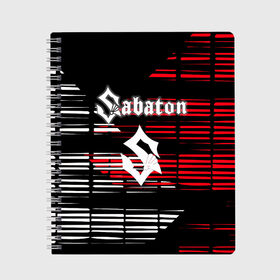 Тетрадь с принтом SABATON , 100% бумага | 48 листов, плотность листов — 60 г/м2, плотность картонной обложки — 250 г/м2. Листы скреплены сбоку удобной пружинной спиралью. Уголки страниц и обложки скругленные. Цвет линий — светло-серый
 | sabaton | даниель муллбак | йоаким броден | крис рёланд | оскар монтелиус | пэр сундстрём | рикард сунден | сабатон | тоббе энглунд | томми юханссон | ханнес ван дал