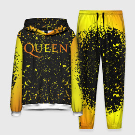Мужской костюм 3D (с толстовкой) с принтом Queen ,  |  | Тематика изображения на принте: 3d | queen | британская | группа | исполнитель | лого | логотип | музыканты | надпись | рок | эмблема
