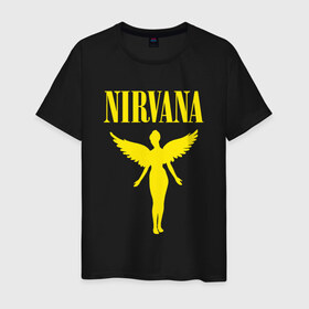 Мужская футболка хлопок с принтом NIRVANA , 100% хлопок | прямой крой, круглый вырез горловины, длина до линии бедер, слегка спущенное плечо. | nirvana | nirvana smells | nirvana smells like | teen spirit | курт кобейн | нирвана | нирвана песни.