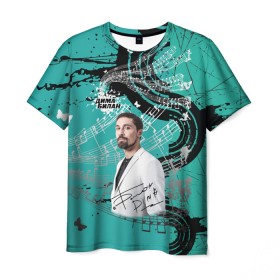 Мужская футболка 3D с принтом Дима Билан , 100% полиэфир | прямой крой, круглый вырез горловины, длина до линии бедер | Тематика изображения на принте: актер | билан | дима | певец