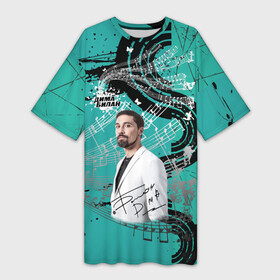 Платье-футболка 3D с принтом Дима Билан ,  |  | Тематика изображения на принте: актер | билан | дима | певец