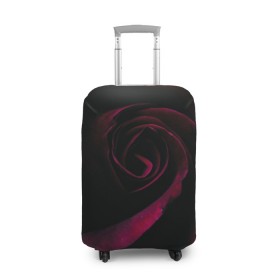 Чехол для чемодана 3D с принтом Dark Rose , 86% полиэфир, 14% спандекс | двустороннее нанесение принта, прорези для ручек и колес | art | dark | flower | red | rose | арт | бутон | лепестки | роза | текстура | темный | цветы