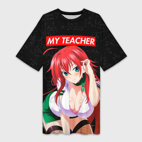 Платье-футболка 3D с принтом SENPAI GIRL [MY TEACHER] ,  |  | ahegao | anime | japan | manga | sempai | senpai | аниме | ахегао | лицо | манга | семпай | сенпай | япония