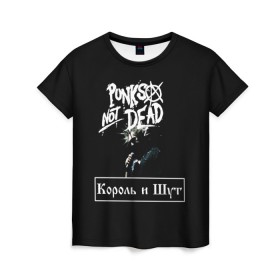 Женская футболка 3D с принтом КИШ , 100% полиэфир ( синтетическое хлопкоподобное полотно) | прямой крой, круглый вырез горловины, длина до линии бедер | Тематика изображения на принте: punks not dead | анархия | горшок | киш | король и шут | музыка | панк | панки не умирают | рок | рокер | русский рок