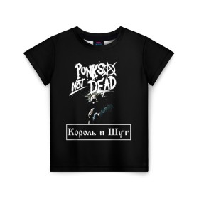 Детская футболка 3D с принтом КИШ , 100% гипоаллергенный полиэфир | прямой крой, круглый вырез горловины, длина до линии бедер, чуть спущенное плечо, ткань немного тянется | punks not dead | анархия | горшок | киш | король и шут | музыка | панк | панки не умирают | рок | рокер | русский рок